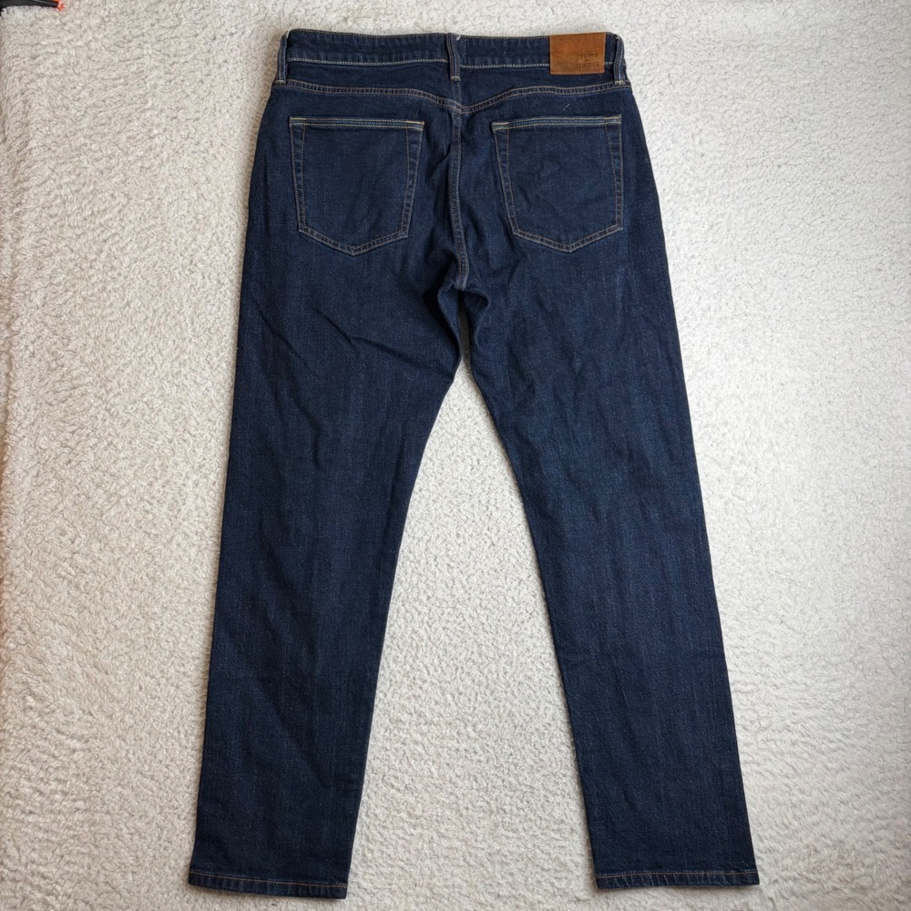 Flint and Tinder Slim Fit Selvedge Jeans Dark Indigo Blue Mens 32x30